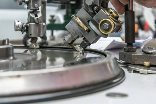 Diamond polishing machine in Antwerp, Belgium.