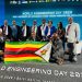 Zimbabwean engineers pose with the national flag during World Engineering Day 2026 celebrations in Jakarta, Indonesia.