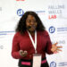 Melindah Kufeni presents her Smart Fatigue Detection Glasses prototype at Falling Walls Lab Zimbabwe 2026.
