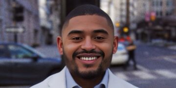 Joshua Charles, founder and CEO of Frontier Dominion, poses for a portrait.