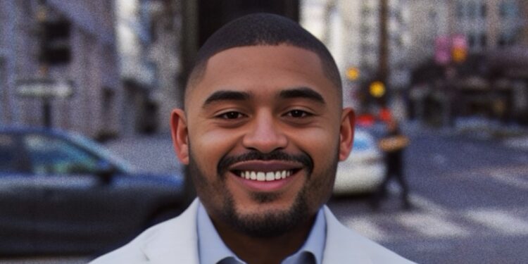 Joshua Charles, founder and CEO of Frontier Dominion, poses for a portrait.