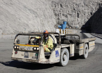 A worker drives a vehicle at Zimplats' Ngwarati Mine in Mhondoro-Ngezi, Zimbabwe